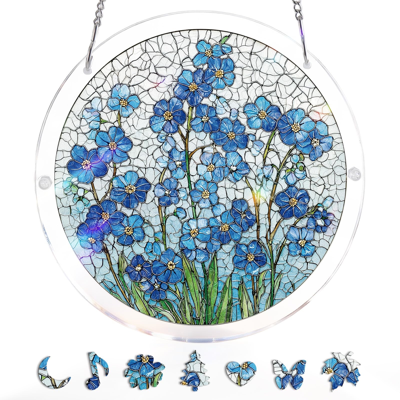 Dawn Flower Acrylic Puzzle Suncatcher Window Hanging Home Garden Decor gallery