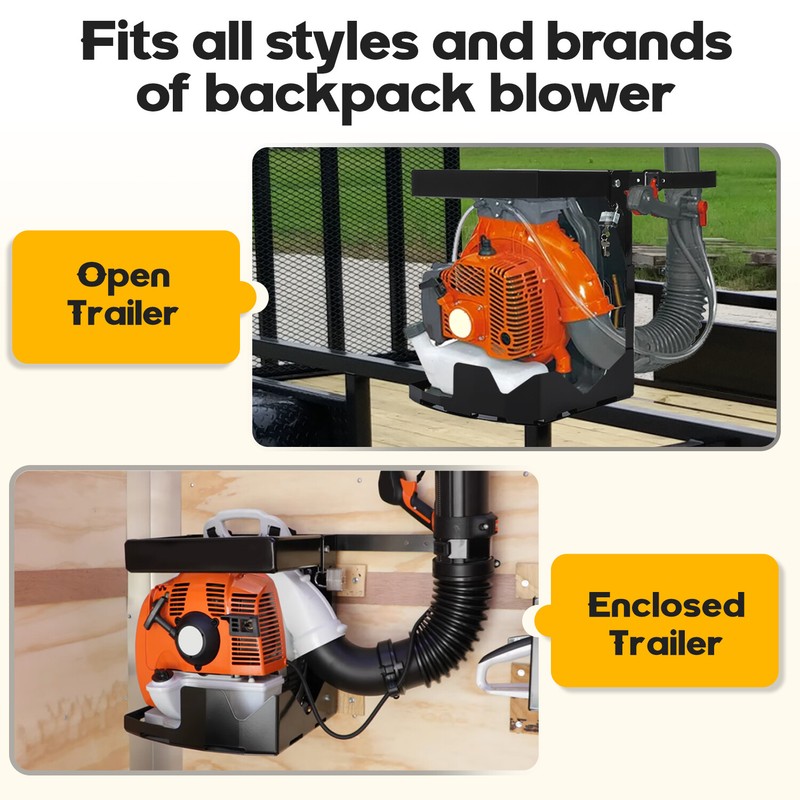 Adjustable Backpack Blower Sprayer Rack For Open & Enclosed Landscape Trailer gallery