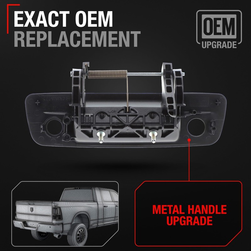 Tailgate Handle Latch for Dodge Ram 1500 2500 3500 w/ Keyhole, Camera Hole gallery
