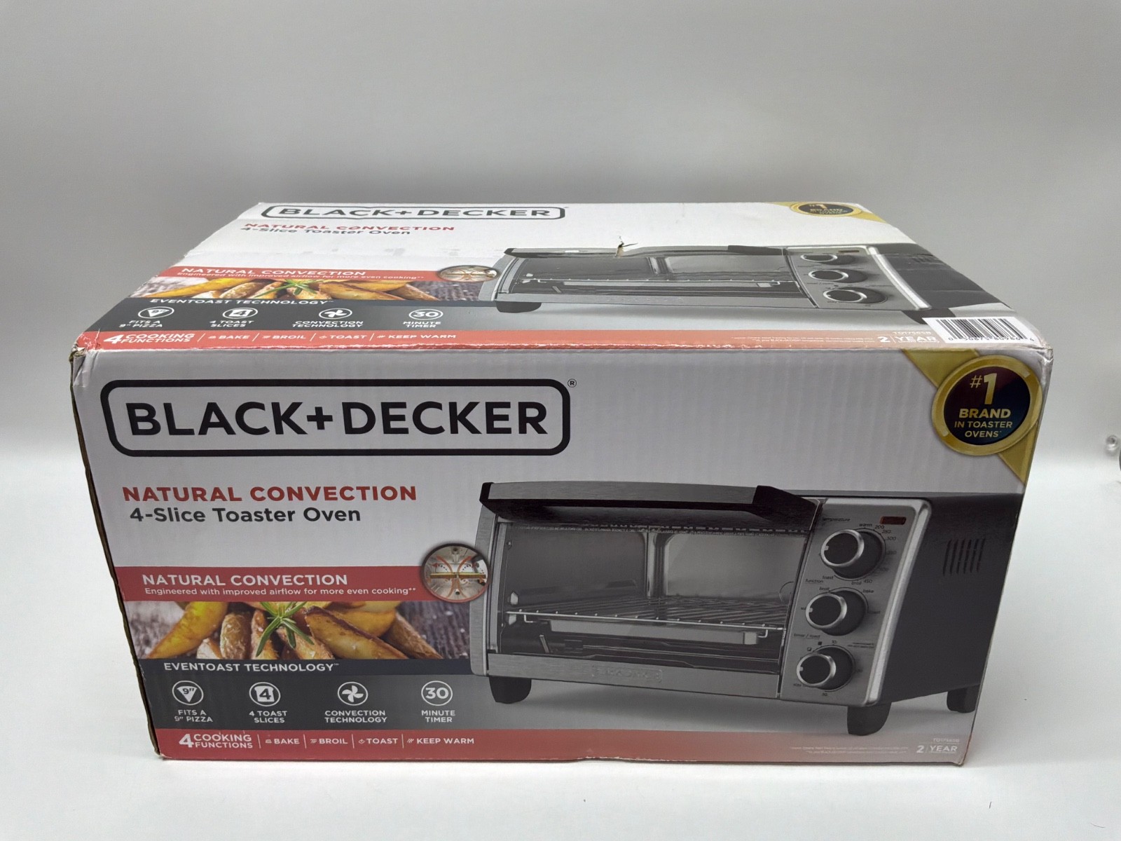 BLACK+DECKER Natural Convection 4-Slice Toaster Oven - TO1756SB gallery