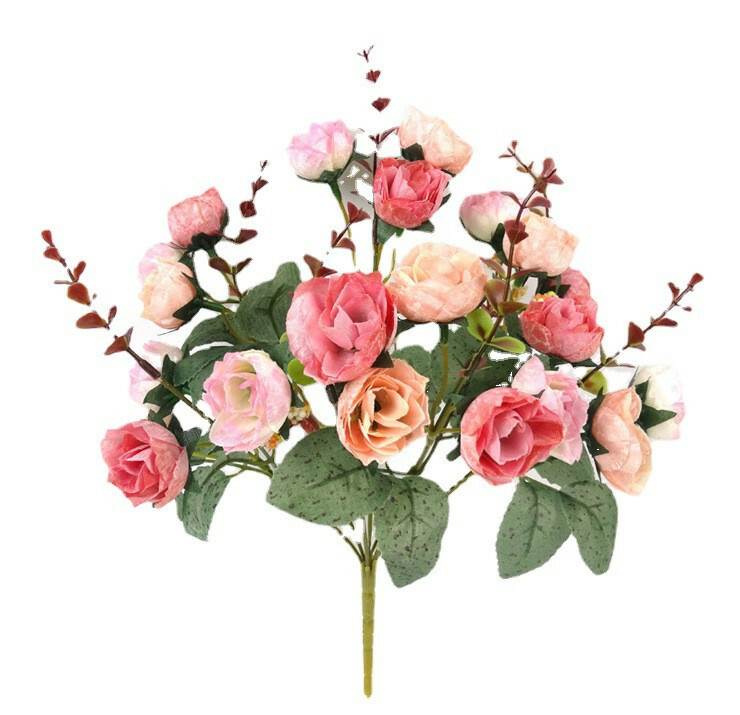 21pc/Bunch Artificial Rose Flowers Bouquet Wedding Party Home Decor Little Rose gallery