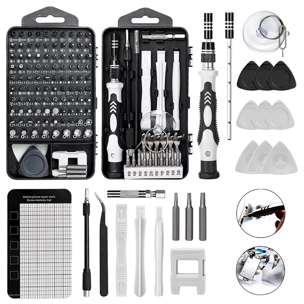 115 In 1 Magnetic Precision Repair Screwdriver Set Electronics Tool Kit gallery