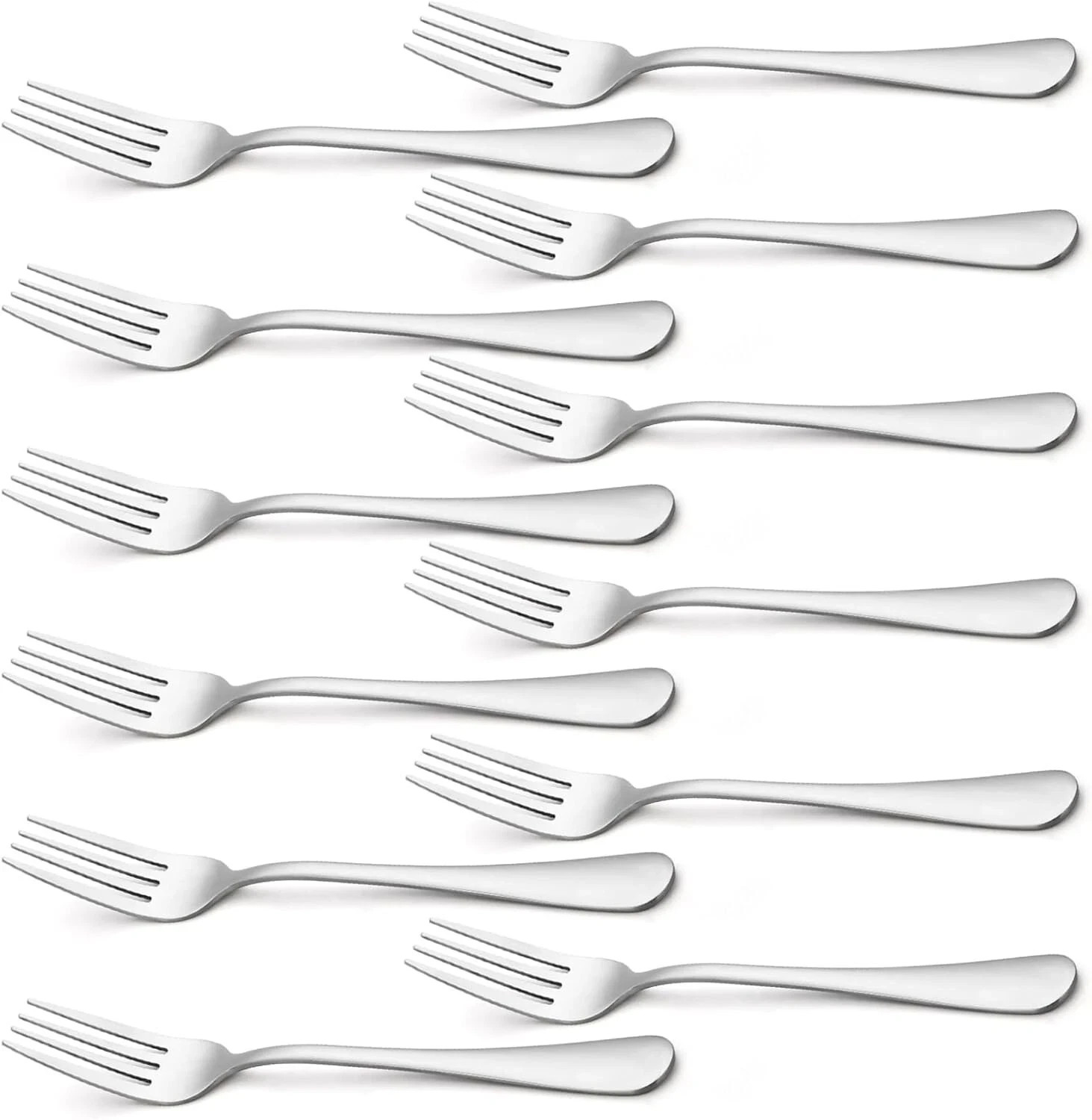 Heavy Duty Dinner Forks 18/10 Stainless Steel Salad Table Fork Set of 12 Flatwar gallery