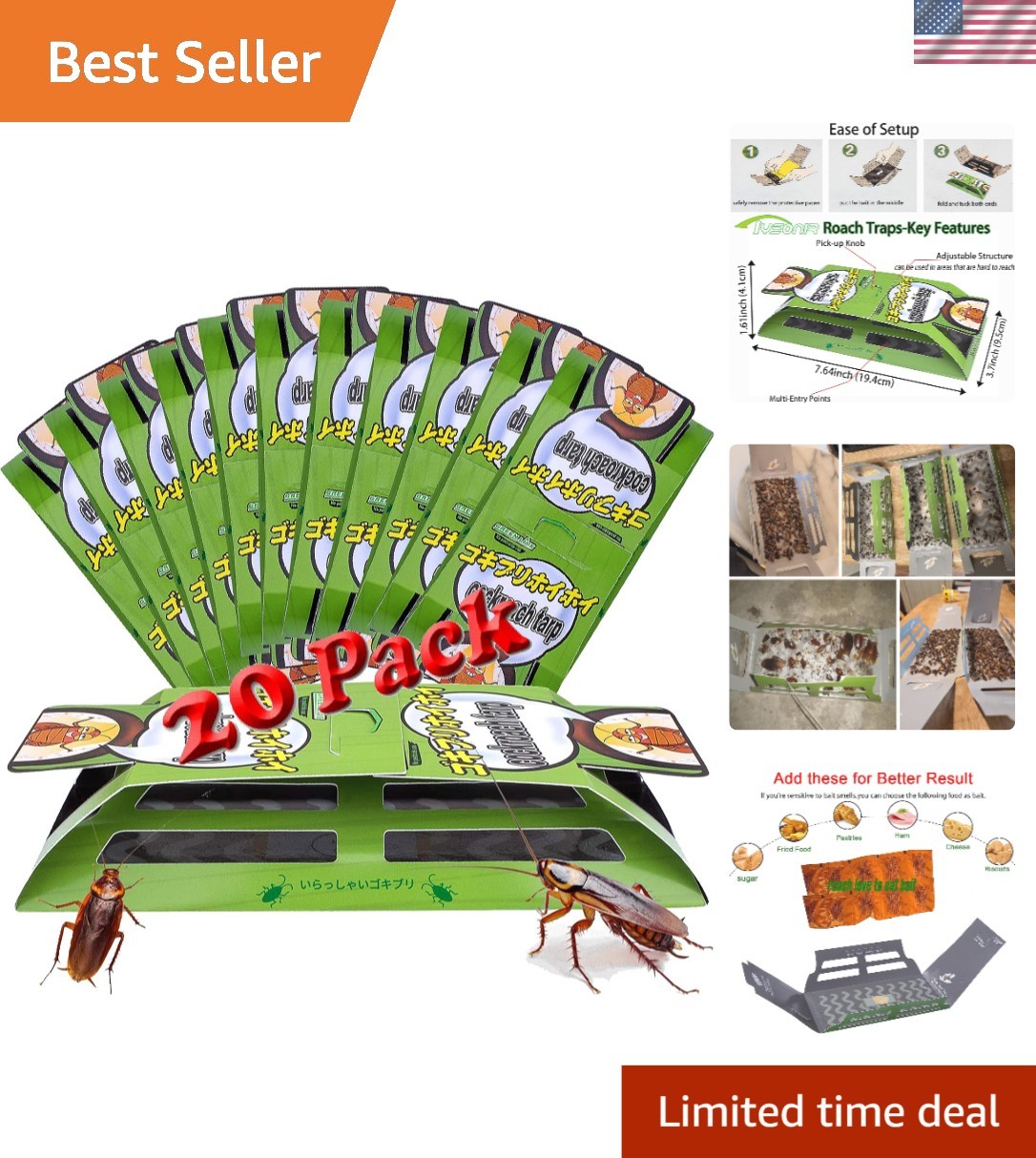 No Escape Roach Motel - 20 Child & Pet Safe Traps for Ultimate Home Protection gallery