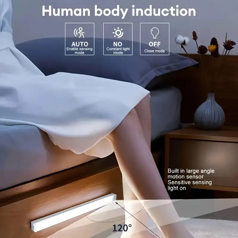 Under Cabinet Closet Motion Sensor Light USB Rechargeable Kitchen Lamp strip gallery