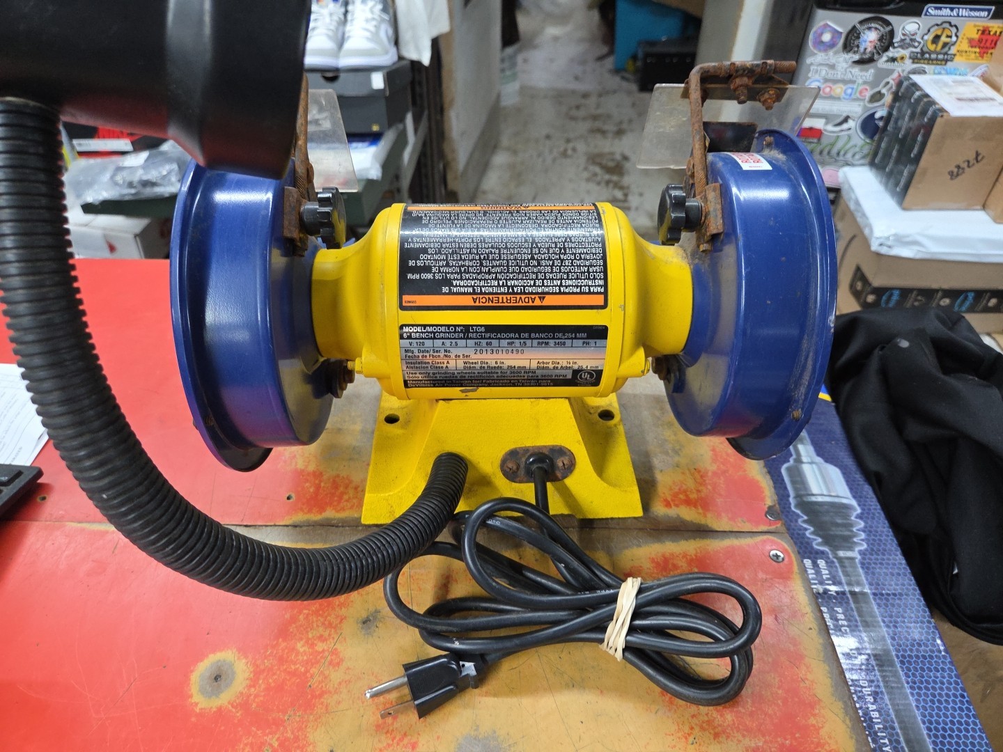 Lincoln Toolmaster LTG6 6" Inch Bench Grinder Corded Electric Free Shipping gallery