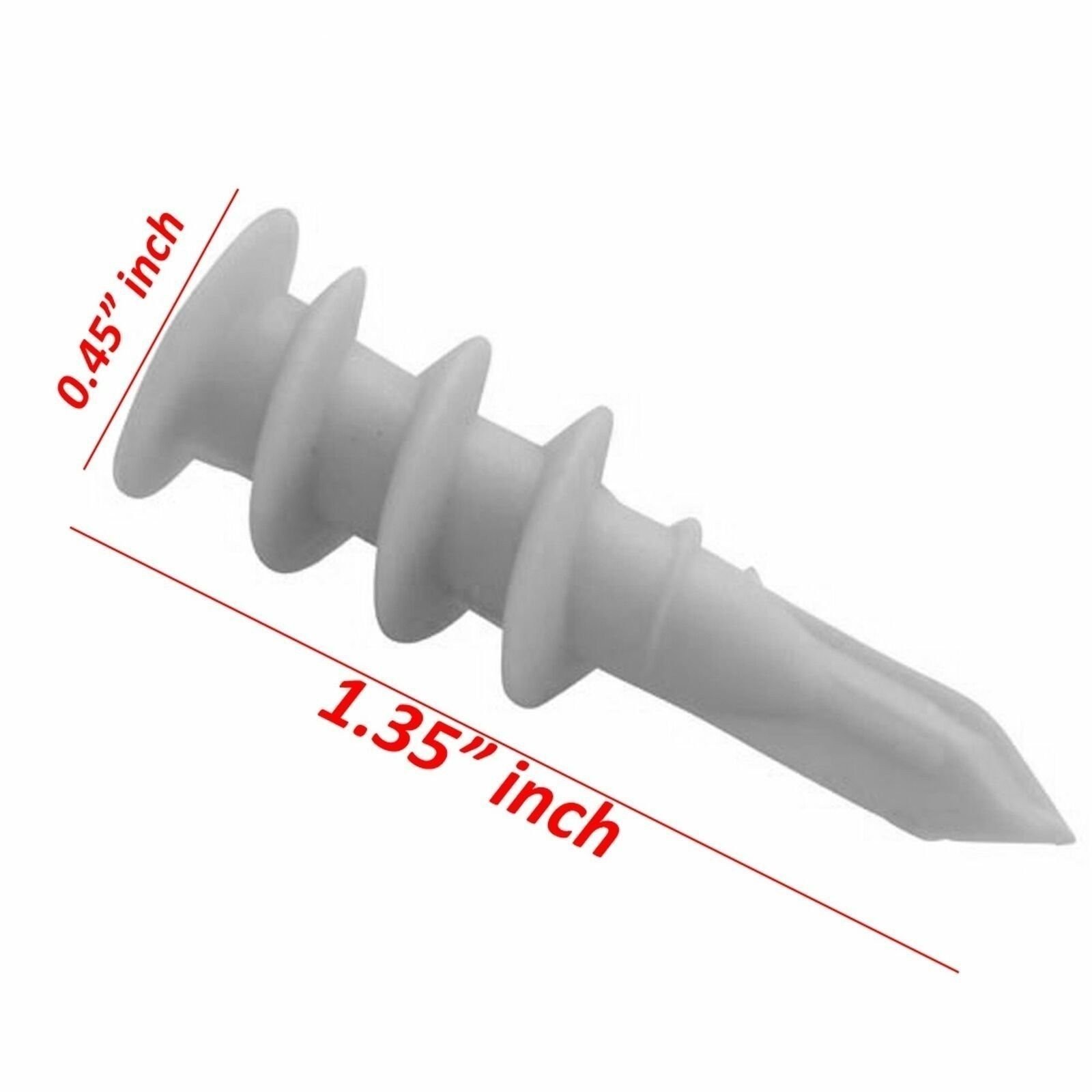 120x Self Drilling Wall 30 lbs Threaded Twist Drywall Anchors for #6-8 Screws gallery