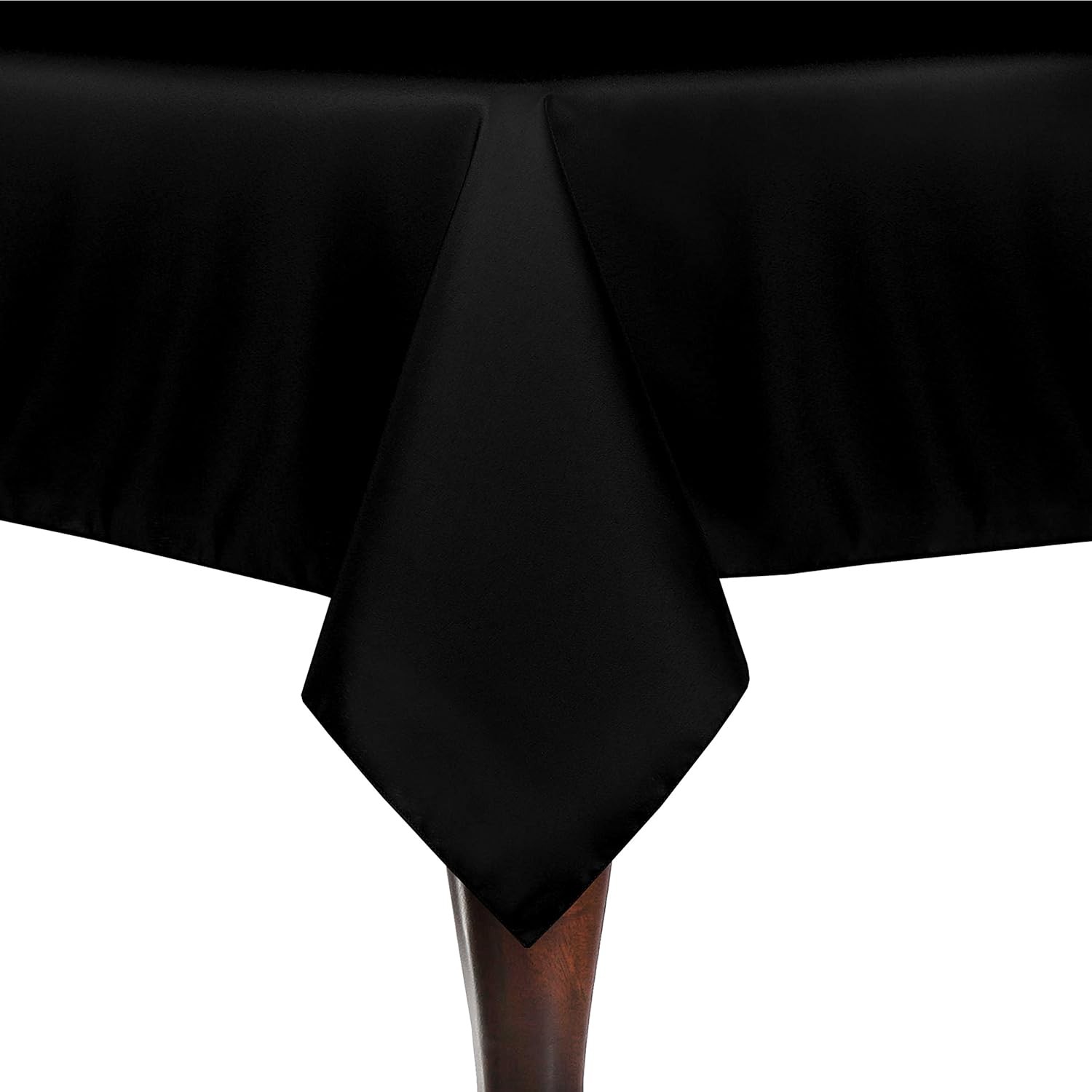 10 Pack- 72 x 120-Inch Rectangular Polyester Linen Tablecloth, Black gallery
