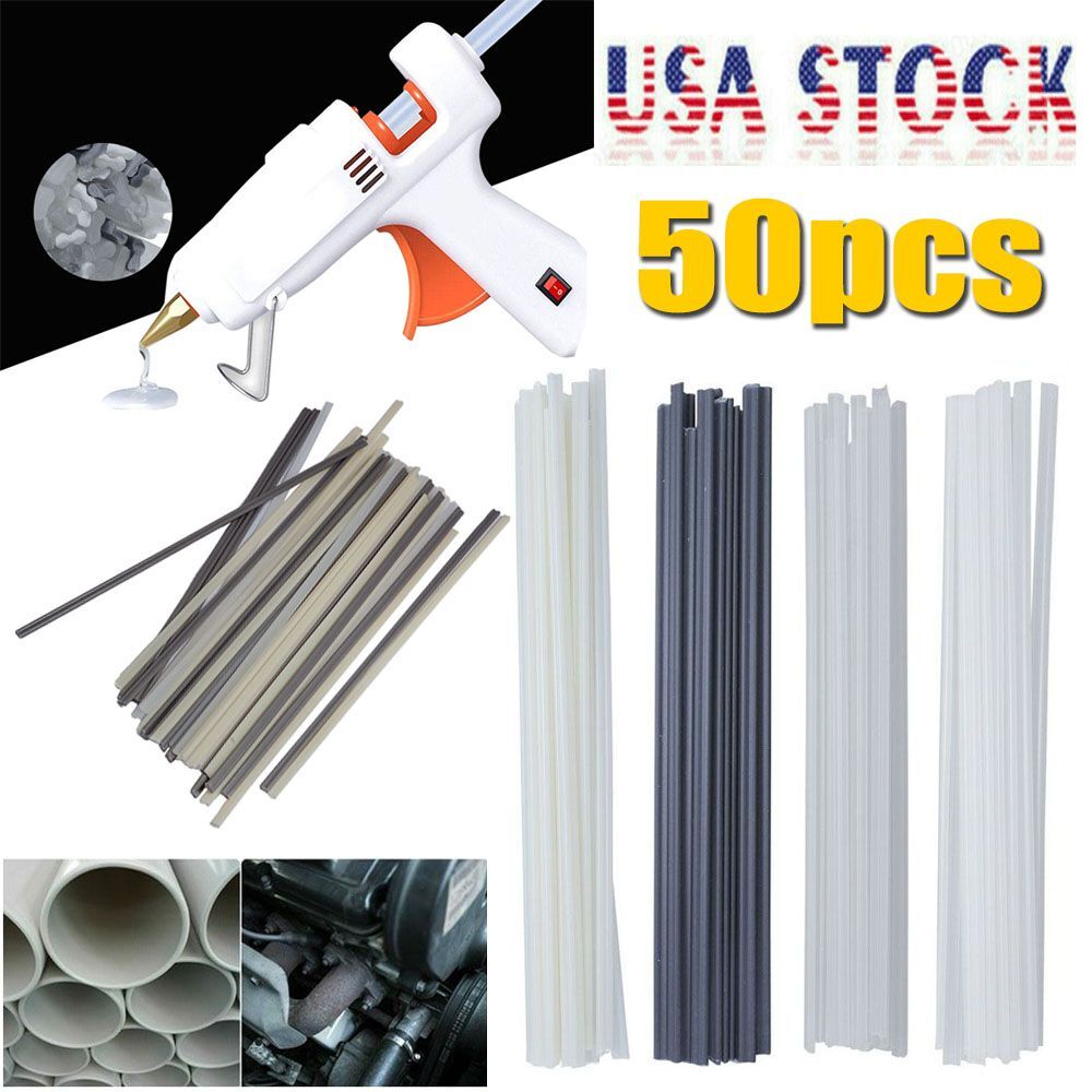50Pcs Welding Rods Bumper Repair ABS/PP/PVC/PE Sticks Plastic Welder Tools Sets gallery