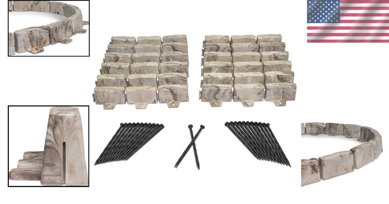 Rustic Stone-Look Garden Edging, Easy Install gallery