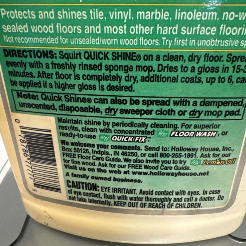 Quick Shine Professional Floor Cleaner 27 Oz Bottle. 77777 gallery