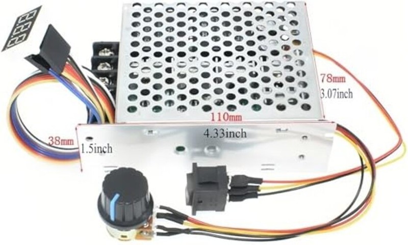 TKXEC Adjustable Digital display 10-55V 60A PWM DC Brushed Motor Speed gallery