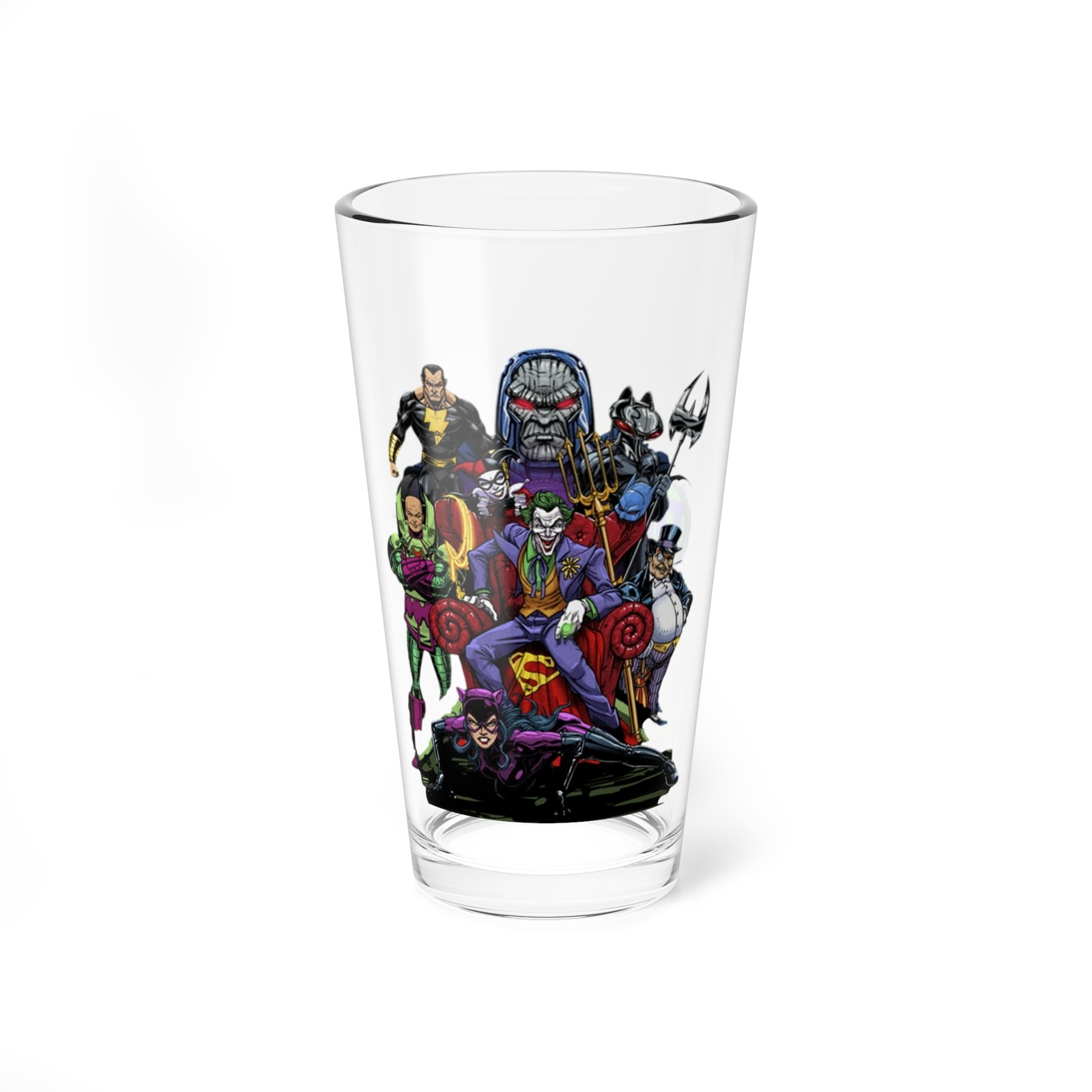 DC Comics Super Villians-Pint Glass 16oz- The Joker,Catwomen,Darkseid gallery