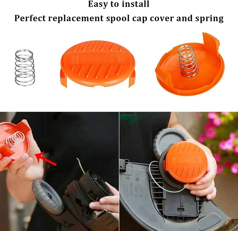 3 PACK Spool Cap & Spring 385022-03 Fit Black and Decker AFS Trimmers gallery