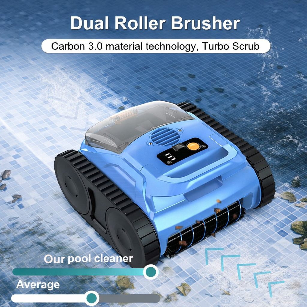 Cordless Robotic Poo Cleaner Vacuum with Track Drive & Sonar Navigation 180-Min gallery