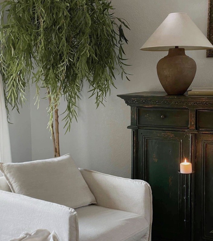 7’ Willow Artificial Tree (Real Touch) w/ Natural Trunk Home Decor. Retail $422 gallery