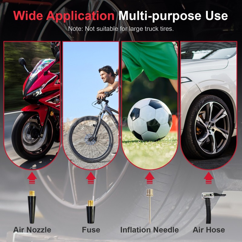 Portable Air Compressor, 20V Rechargeable Battery Powered 150PSI Handheld Pump gallery