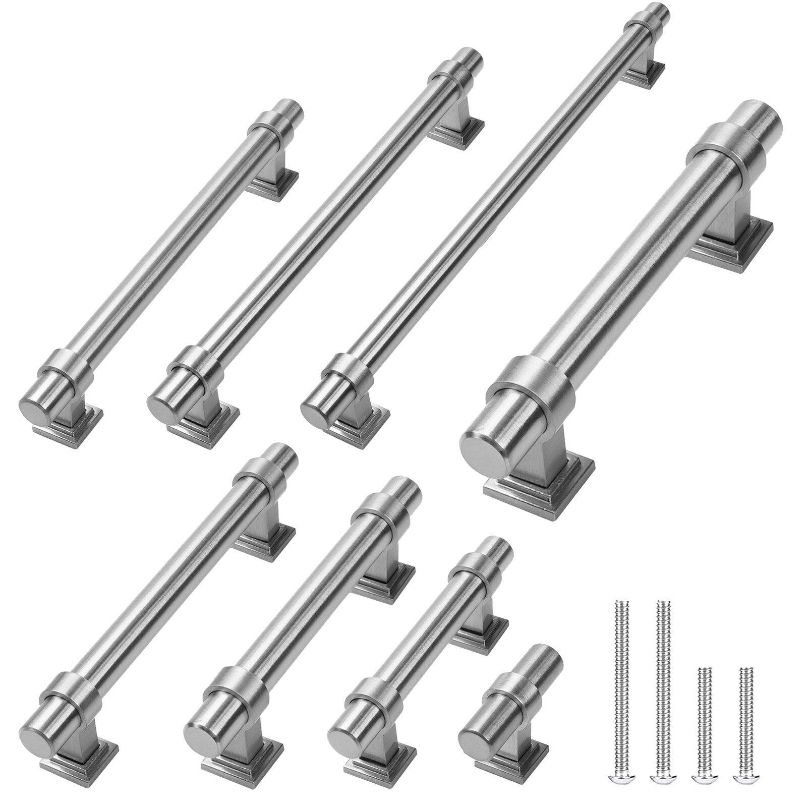 Brushed Nickel Modern Kitchen Cabinet Handles Pulls Hardware Stainless Steel gallery