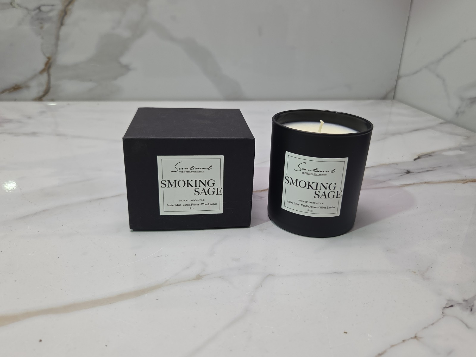 Scentiment Hotel Collection Smoking Sage Signature Candle 8oz gallery