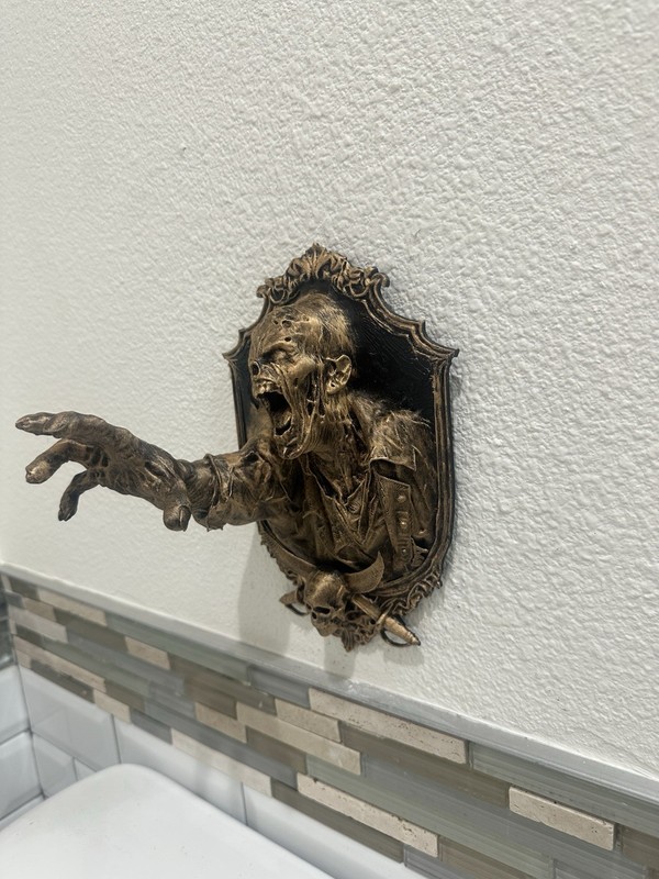 Hand Painted Zombie Wall Plaque Reaching Undead Gothic Horror Wall Decor Art gallery
