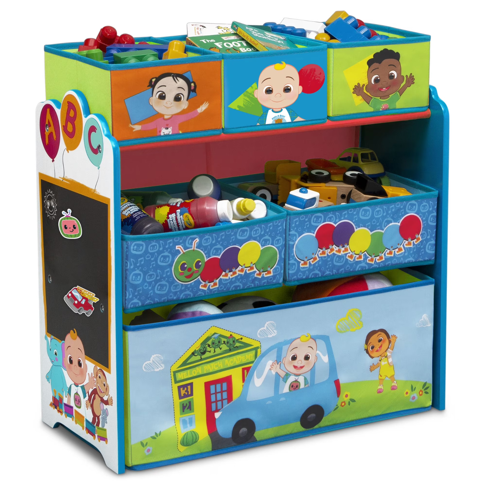 CoComelon Design & Store 6 Bin Toy Storage Organizer by Delta Children gallery