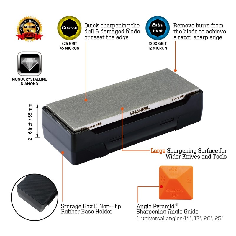 Doublesided Diamond Sharpening Stone Whetstone Knife Sharpener with Storage Base gallery