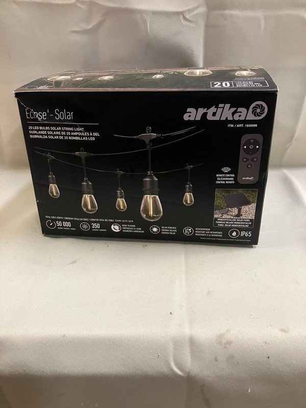 Artika Eclipse Solar LED String Lights 20 Bulbs Outdoor Patio Lights gallery