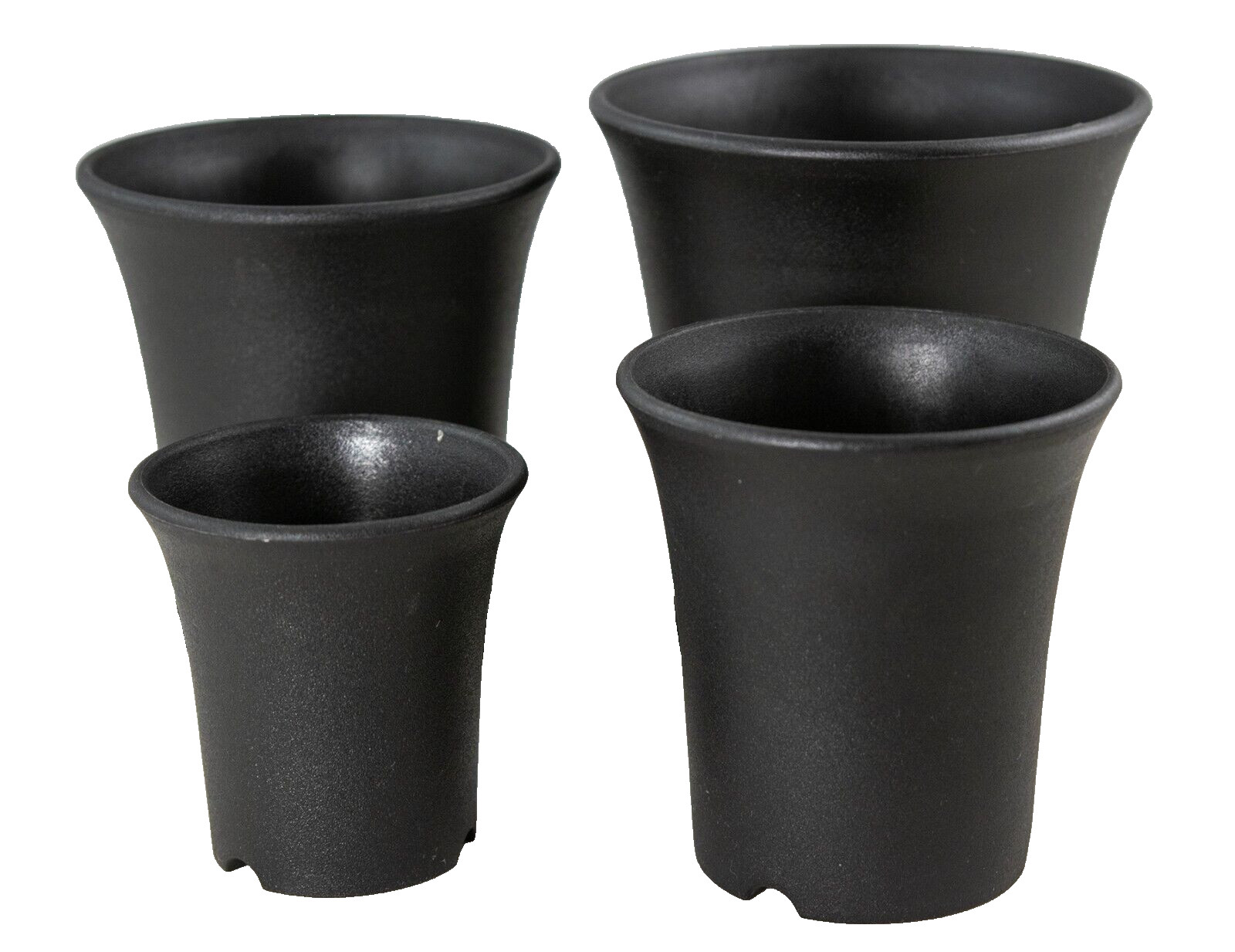 4 Mix Japanese Round Cascade Plastic Cactus, Bonsai Pot - 2.75"/3.5"/4"/4.75" gallery