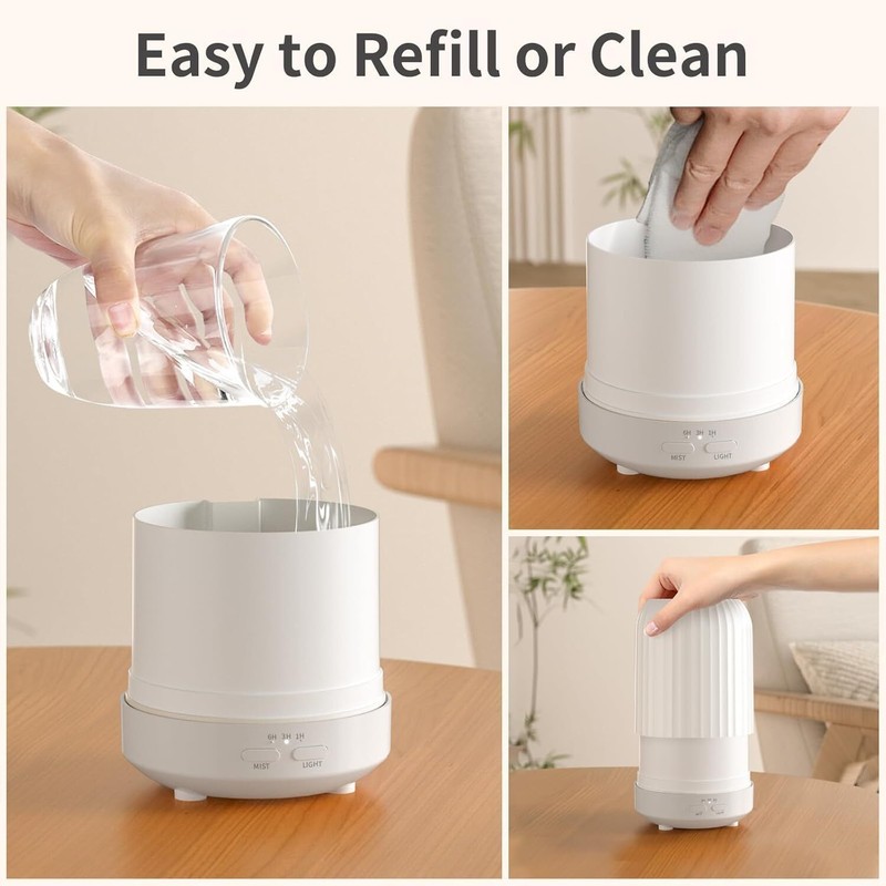 250ML Essential Oil Diffuser for Bedroom Quiet for Home w/ 7 LED Colors Timer US gallery