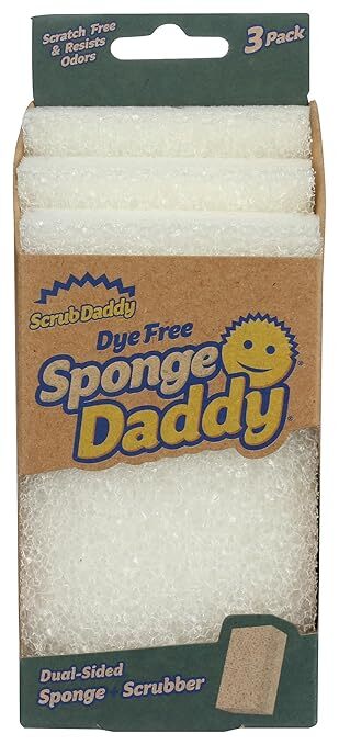 SCRUB DADDY Dye Free Sponge Daddy 3 Count PK-1 W/FREE GIFT/ Free Shipping gallery