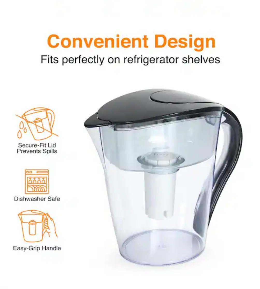 HDX 10-Cup Large Water Filter Pitcher w/ 2 Universal Filters-BPA Free-Free Ship! gallery