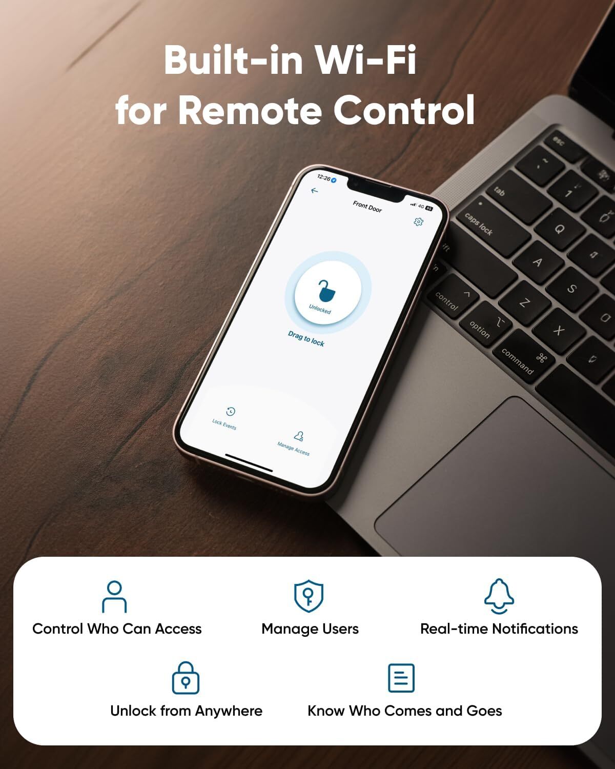 eufy Smart Lock C30 Keyless Entry Door Lock Built-in WiFi Deadbolt App Control gallery