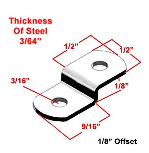 1/8" Canvas Offset Clips Extra Heavy Duty with Screws 10 Pack gallery