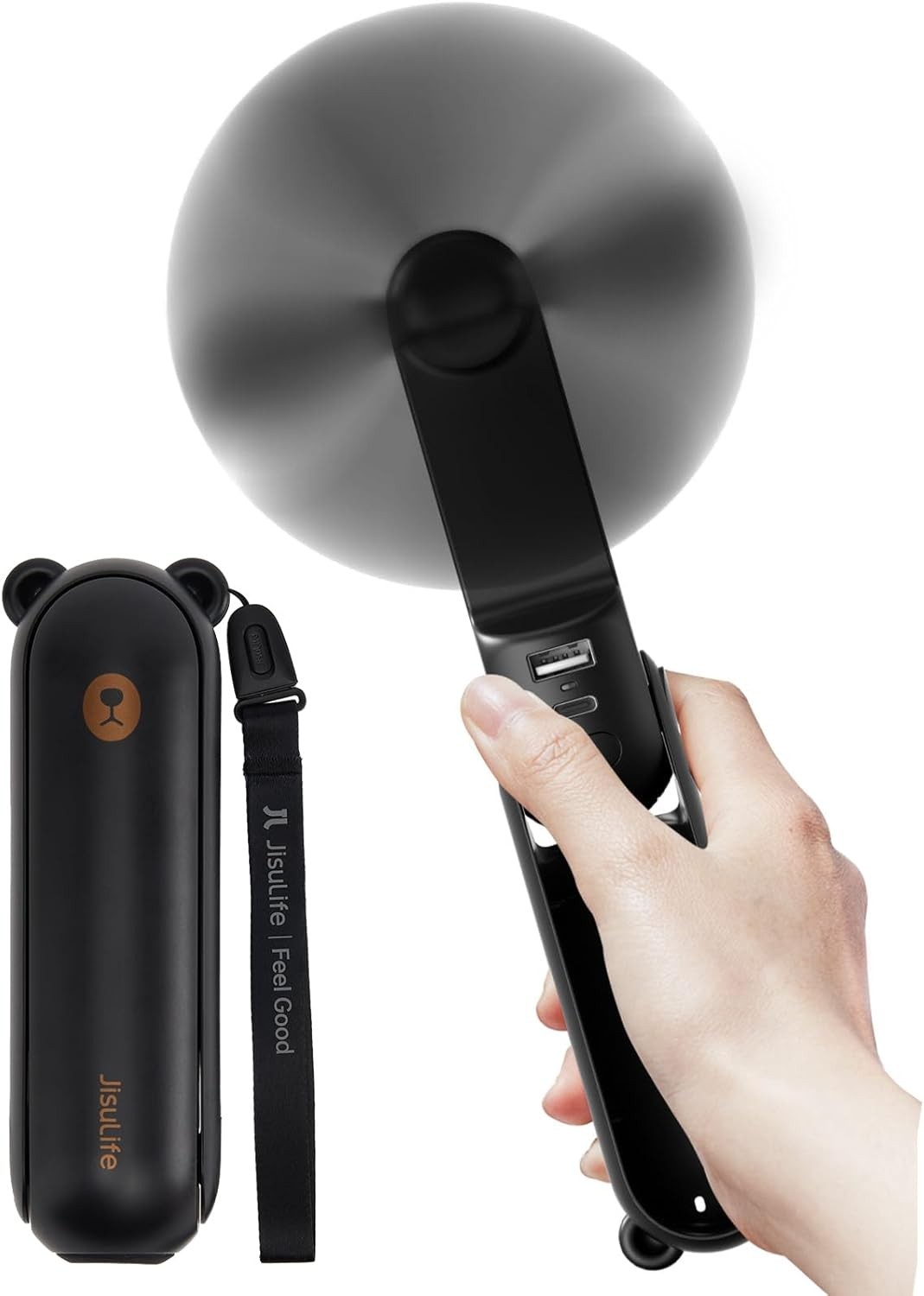 JISULIFE Handheld Fan 8 Plus: All-in-One Mini Fan with 37Hrs Cooling & 4500mAh P gallery