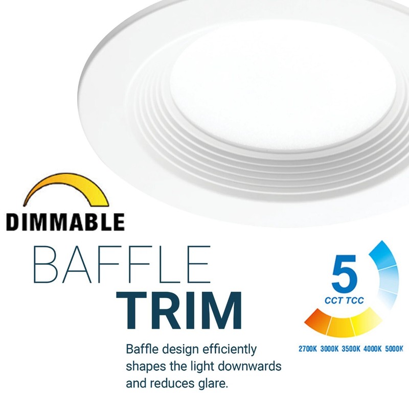 12 Pack 6 Inch Commercial Canless LED Downlight,Dimmable Recessed Ceiling Lights gallery