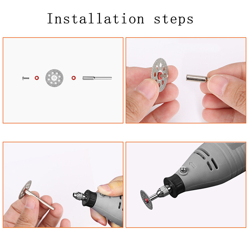 30Pcs Cutting Wheel Set Drill for Dremel Rotary Tool Accessories w/ 1/8" Mandrel gallery