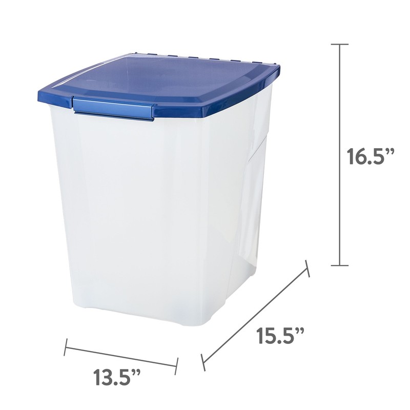 Plastic Pet Food Storage Container with Locking Lid, 25 lb Capacity gallery