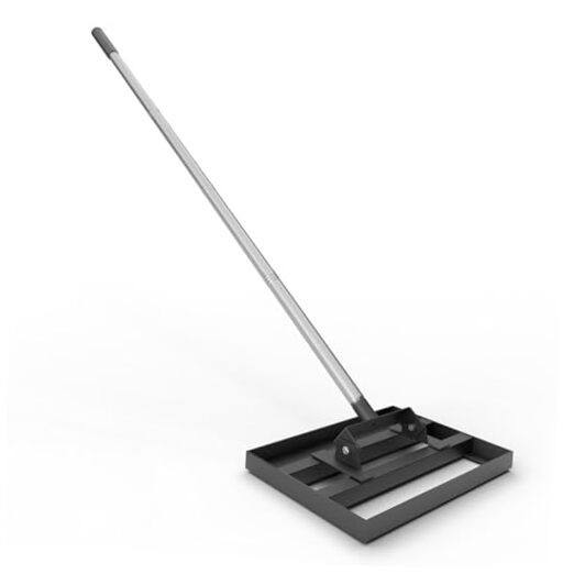 Lawn Leveling Rake 17" x 10" with 78" Adjustable Stainless Steel Handle - gallery