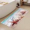 Coastal Beach Bathroom Runner Rug 24 x 60 Non Slip Ocean Bathroom Decor Absor... gallery