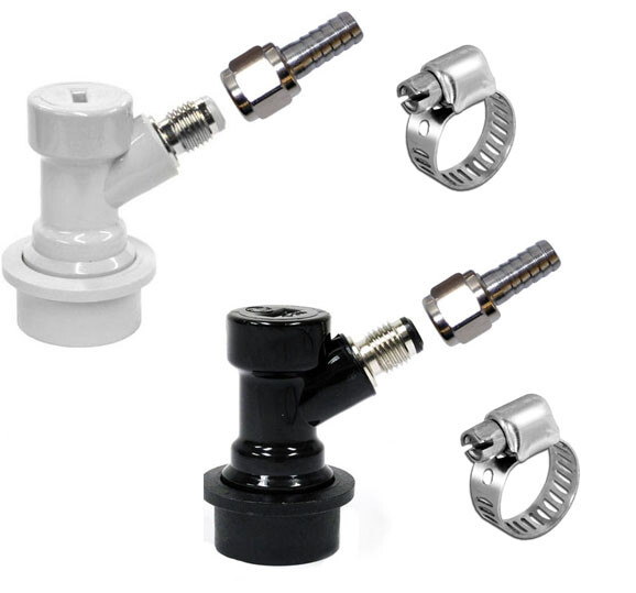 Liquid & Gas MFL Ball Lock & SWIVEL NUT 5/16" barb Disconnect Cornelius Corny gallery