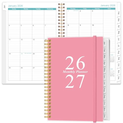 2026-2027 Monthly Planner - January 2026 - June 2027, Two 6.4" x 8.5" Pink gallery