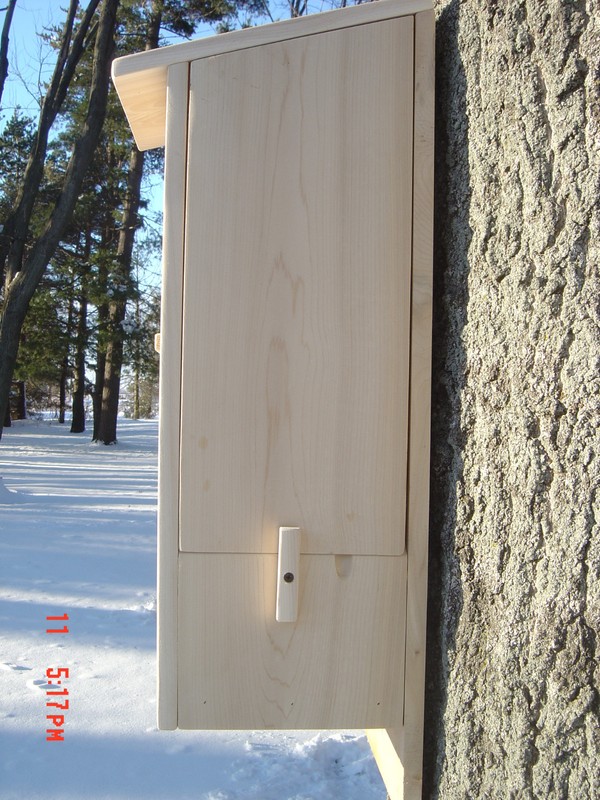 Split door Wood duck nest box (white cedar) gallery