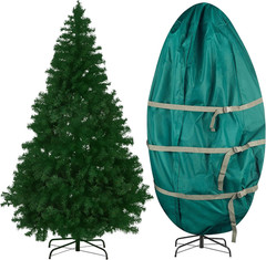 6ft Unlit Artificial Christmas Tree with Storage Bag & 1000 Realistic Tips