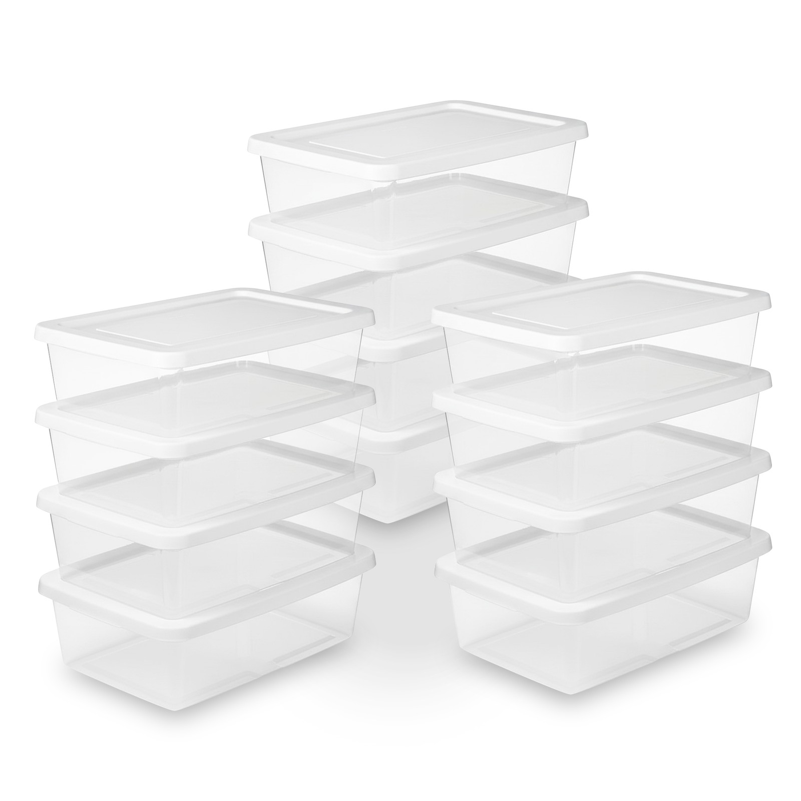 Sterilite 12Qt Storage Box, Stackable Plastic Container, Home Organizer, 12 Pack gallery