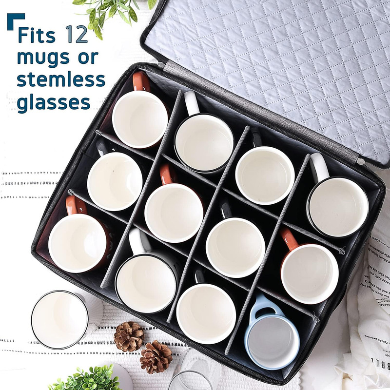 Durable 8-Piece Hard Shell Storage for Flatware, Glasses & Dinnerware gallery