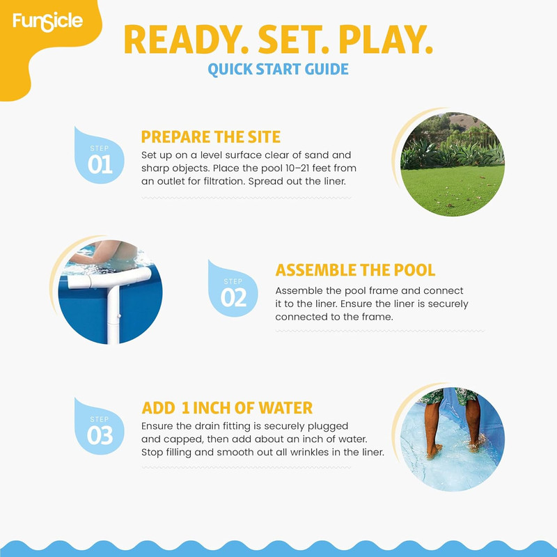 Funsicle Activity 15' X 48" round Outdoor above Ground Swimming Pool, Includes R gallery