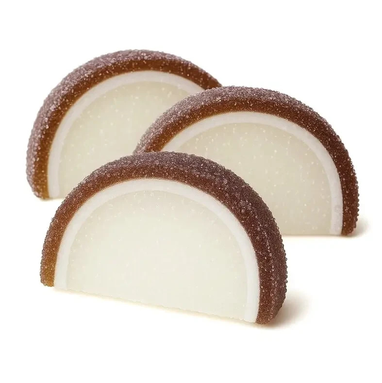 Coconut Fruit Slice Jelly Candy – Chewy Tropical Gummy – Soft Fresh Sweets - 1LB gallery