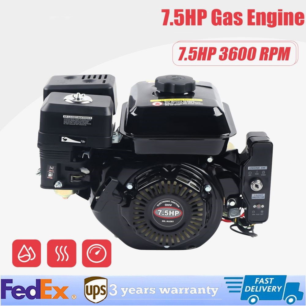Electric Start Gas Engine 212cc 4-Stroke Horizontal Shaft Motor for Honda GX160 gallery