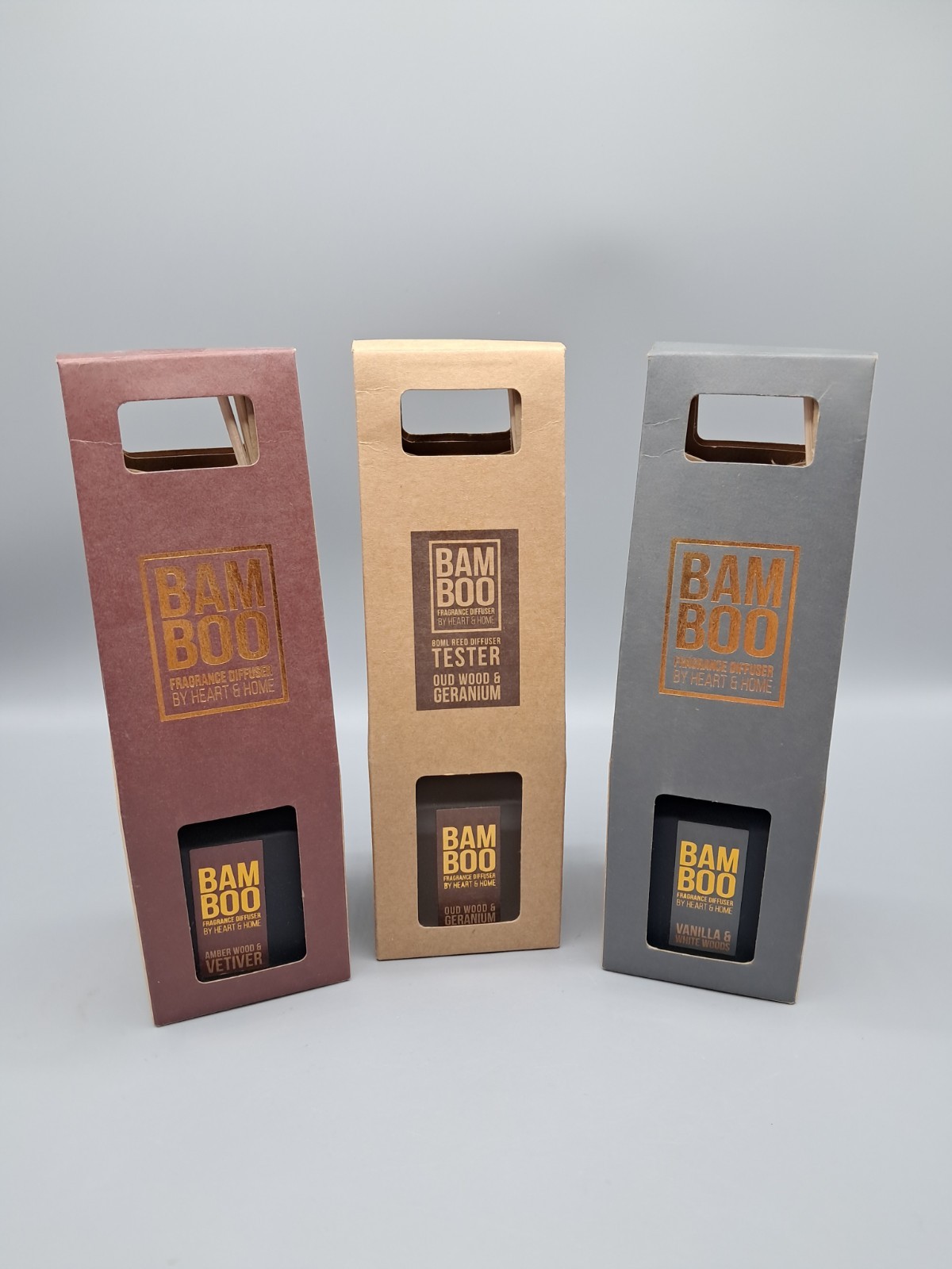 BAMBOO Fragrance Diffuser, Set Of 3, Warm Scents, Each Lasts 12 Weeks gallery