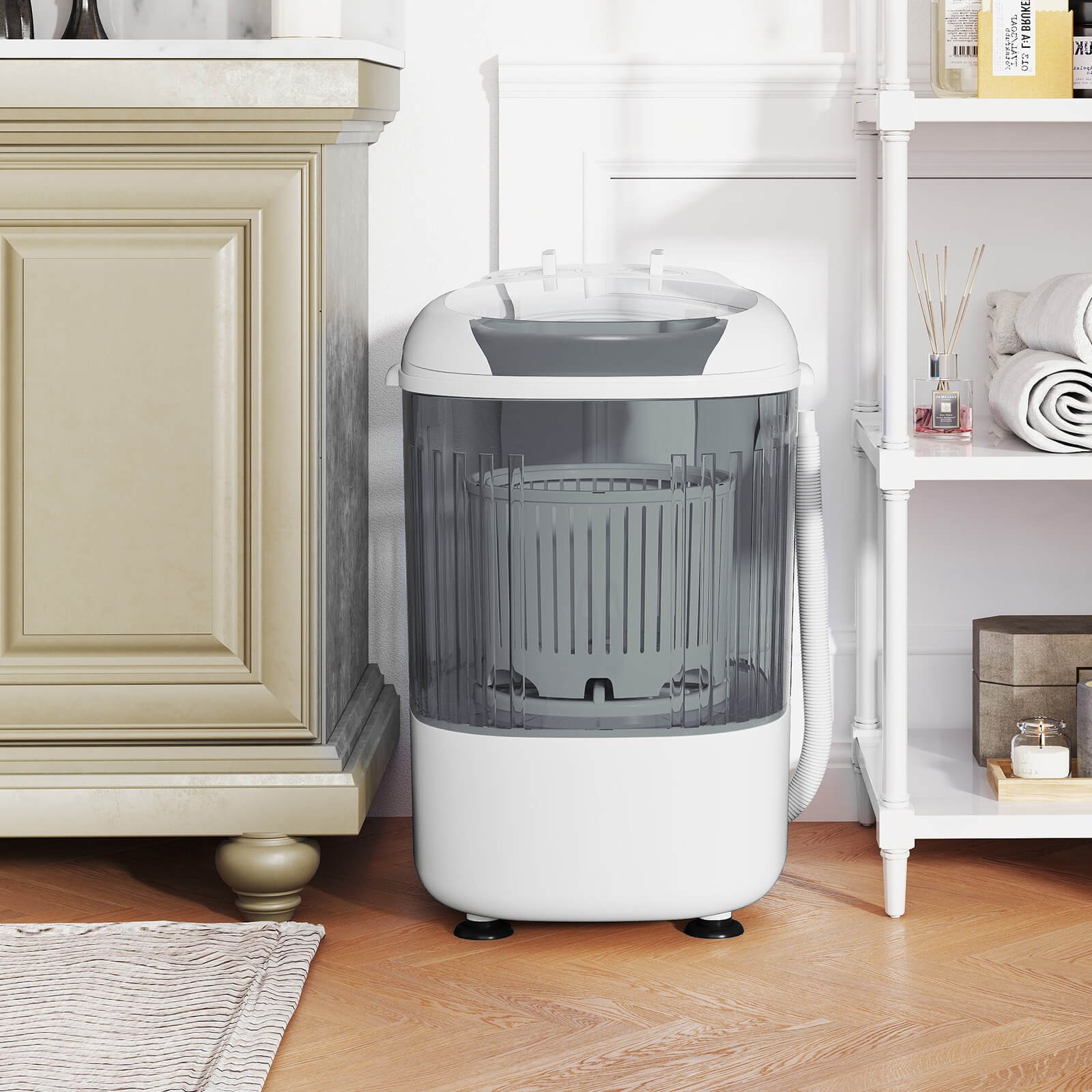 5.5 lbs Mini Top Load Washer Portable Washing Machine w/ Removable Spin-Dry Tub gallery